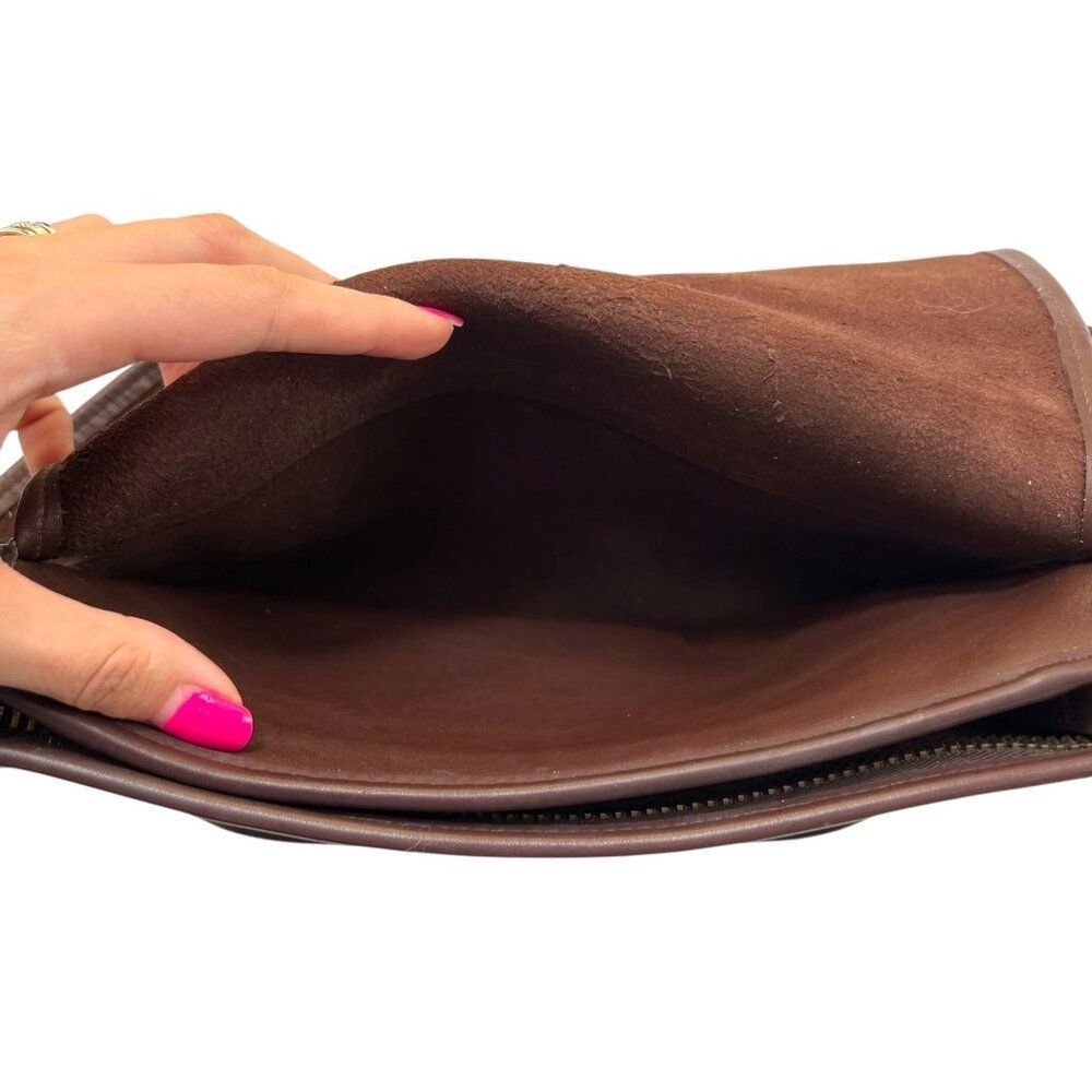 Vintage Coach Patricia Legacy Saddle Crossbody Bag Dark Brown Leather 9951 - Picture 7 of 11